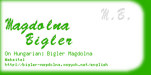 magdolna bigler business card